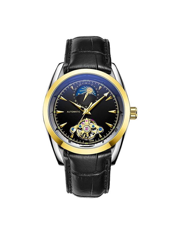 Diamond Skeleton Watch Case Luxury Automatic Mechanical OEM Watches Wrist for Men